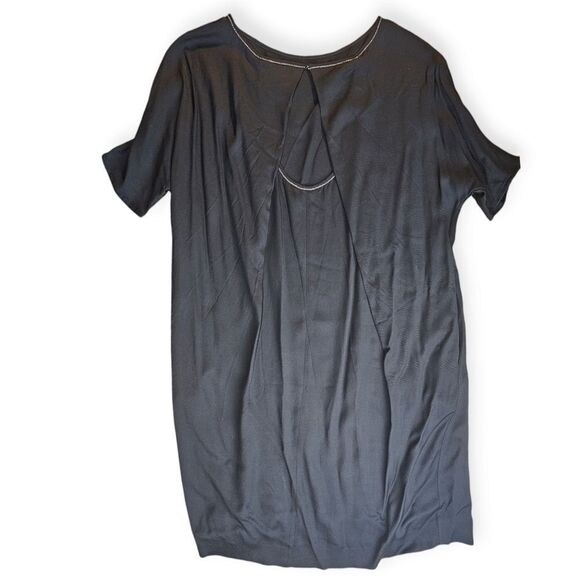 FABIANA FILIPPI Made in Italy Monili Beaded Trim Cascade Back Shift Dress XSmall - Picture 10 of 11